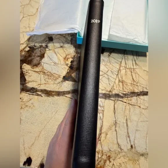 Tiffany & Co Large Black Leather Blue Box 2019 Journal Planner New Never Used - Picture 11 of 14